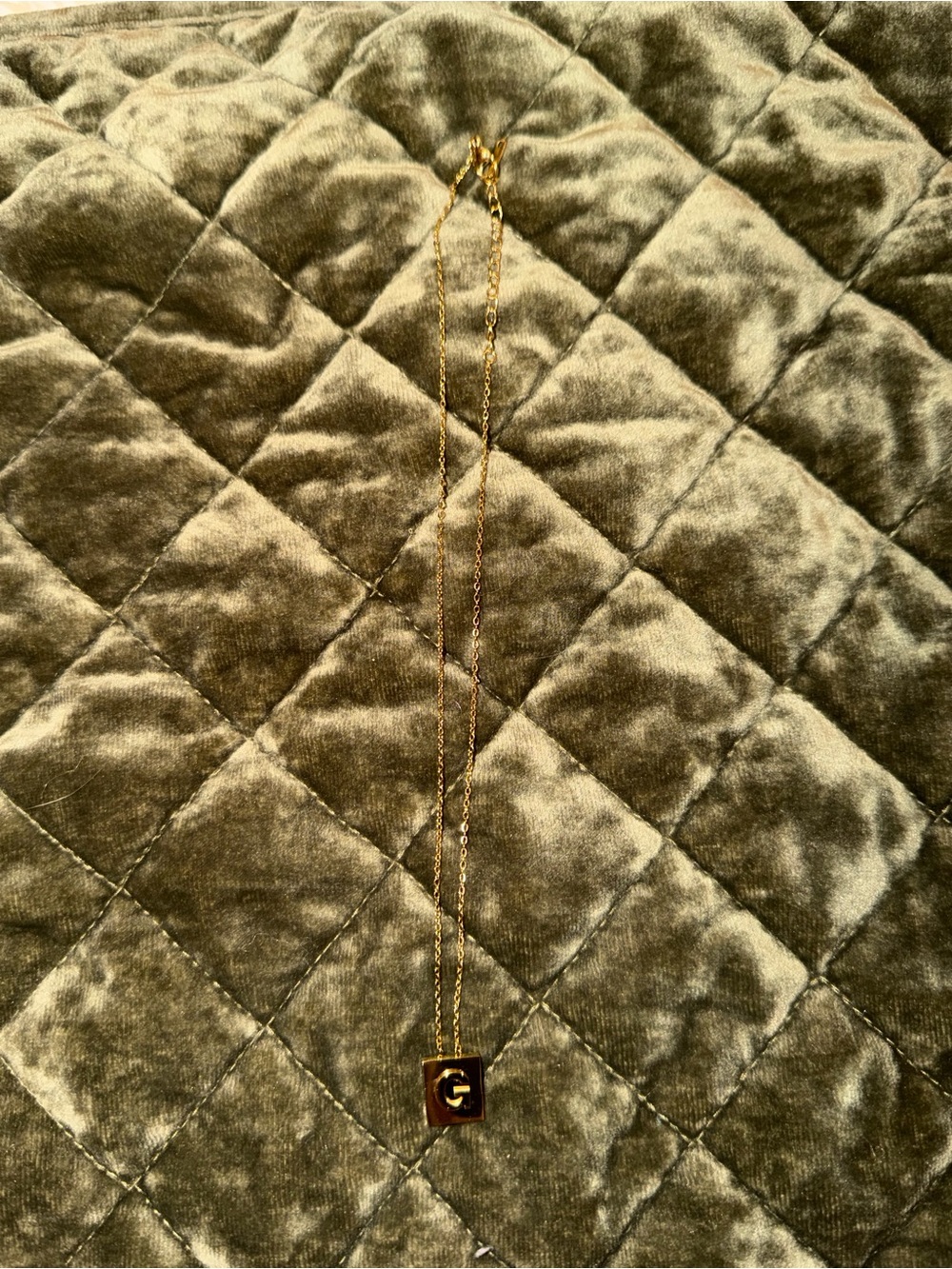 Gold Square Pendant Necklace - Women Accessories